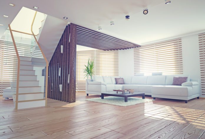 living room interior smart shades